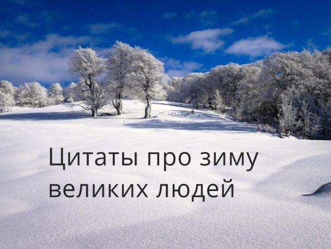 Красивые фразы про зиму