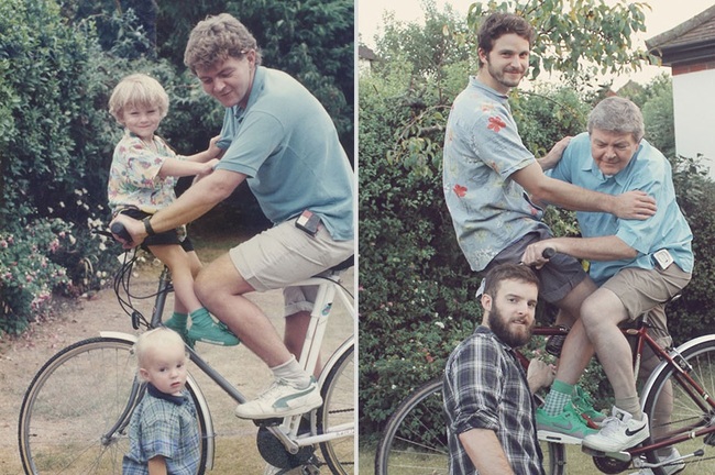 Семья и велосипед